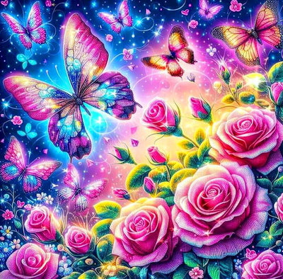 Diamond Painting-Zauberhafte Rosenwelt - Jetzt bei diamondspainting kaufen