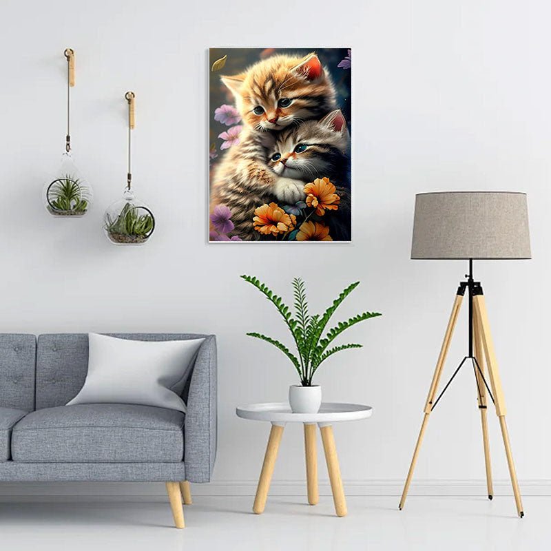 Diamond Painting-Zwei Kätzchen