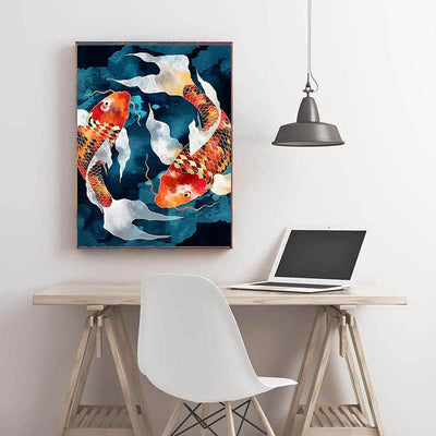 Diamond Painting-Zwei Koi im Einklang