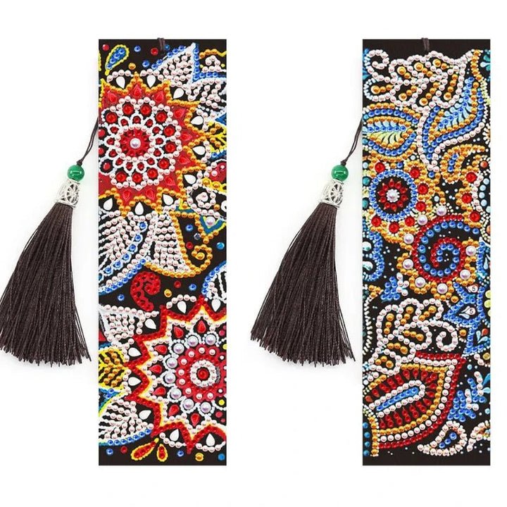 Diamond Painting-Zwei Lesezeichen mit Blumen - Jetzt bei diamondspainting kaufen