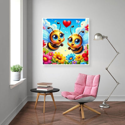 Diamond Painting-Zwei Liebende Bienen