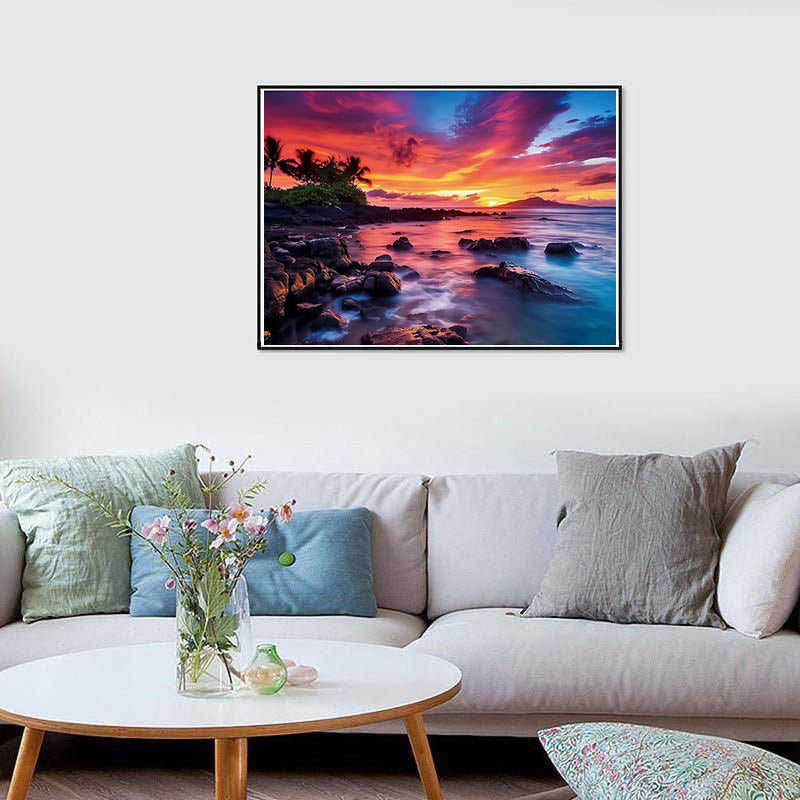 Diamond Painting-Tropischer Sonnenuntergang am Meer