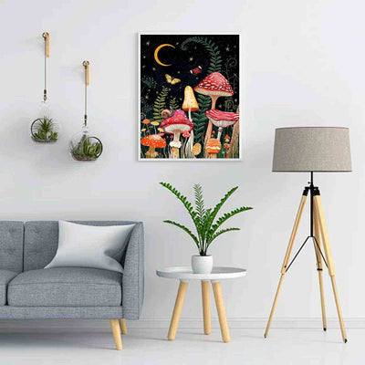 Diamond Painting-Mondnacht im Märchenwald