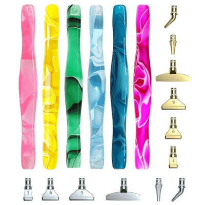 Ergonomischer Stift mit 6 Metall Aufsätzen - Diamond Painting - Jetzt bei diamondspainting kaufen