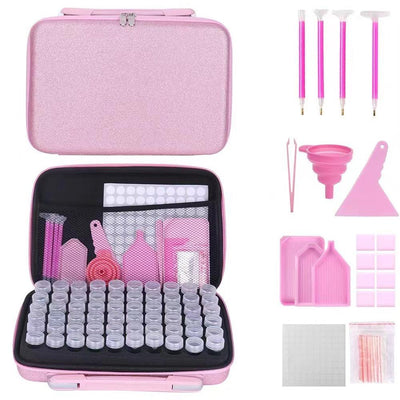 Gefrostet Aufbewahrungskoffer mit 30 Dosen + Zubehör - Jetzt bei diamondspainting kaufen