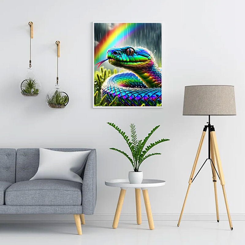 GRATIS Diamond Painting - Regenbogenpython