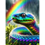 GRATIS Diamond Painting - Regenbogenpython