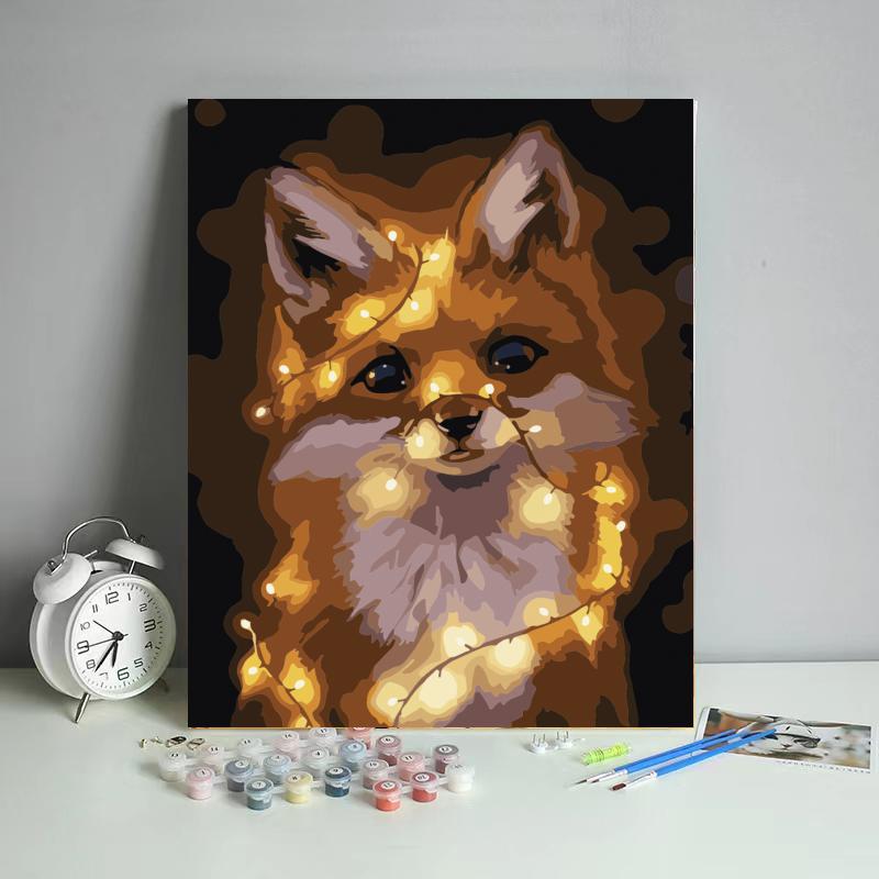 Malen nach Zahlen - Ein Fuchs im Zauberlicht - diamondspainting