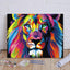 Malen nach Zahlen -Farbenfroher Löwe - Jetzt bei diamondspainting kaufen