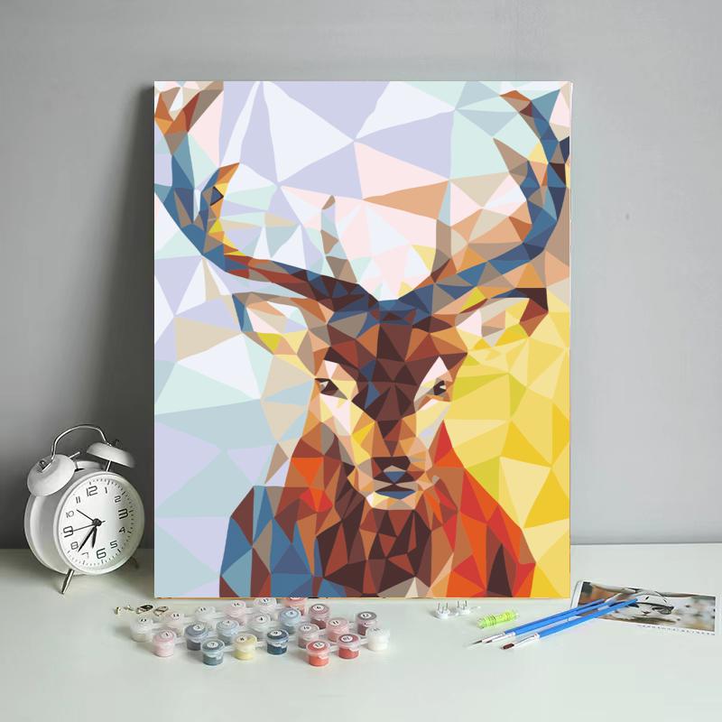 Malen nach Zahlen - Hirsch der Moderne - Jetzt bei diamondspainting kaufen