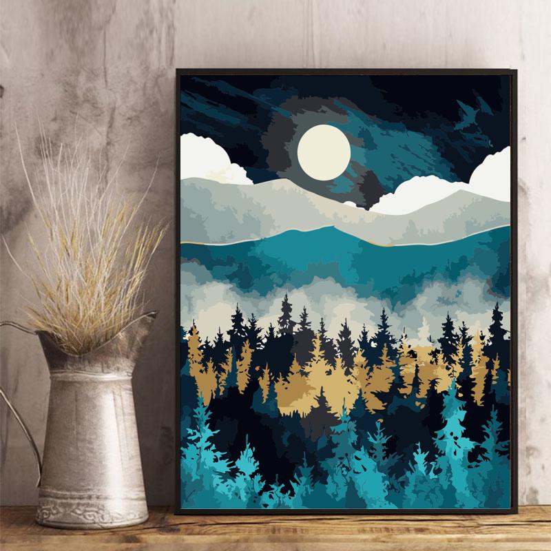 Malen nach Zahlen -Nächtliche Stille - Jetzt bei diamondspainting kaufen