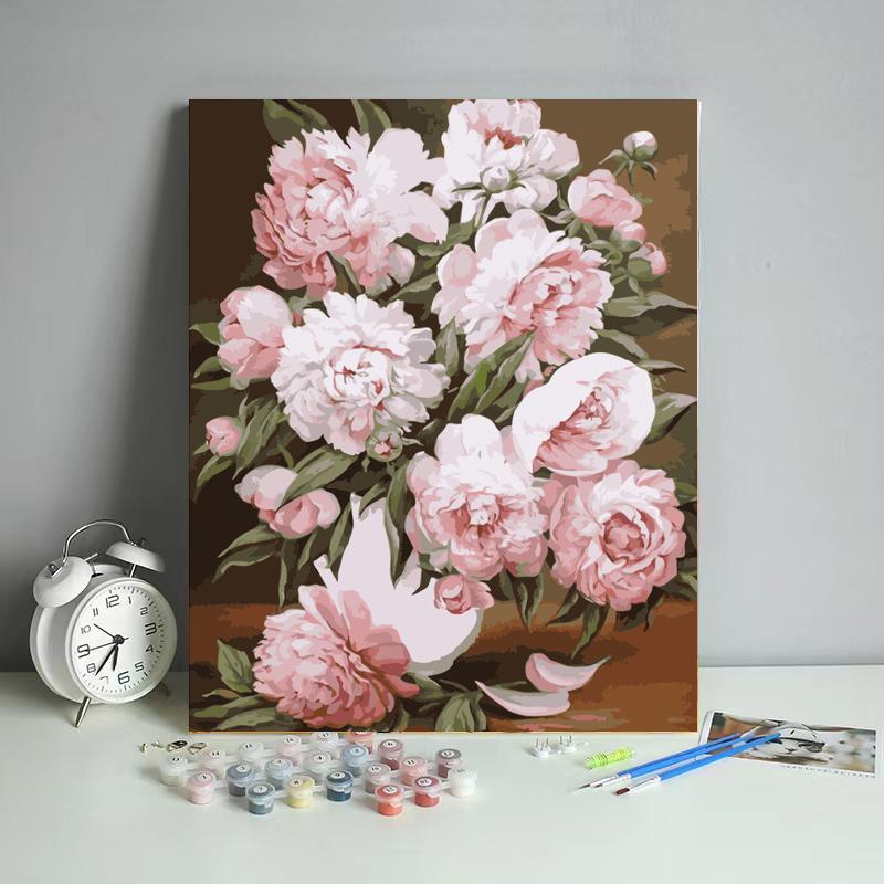 Malen nach Zahlen -Pfingstrosen in Blüte - Jetzt bei diamondspainting kaufen