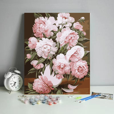 Malen nach Zahlen -Pfingstrosen in Blüte - Jetzt bei diamondspainting kaufen