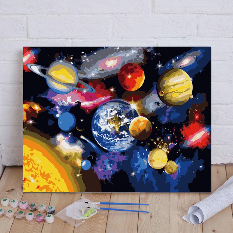 Malen nach Zahlen - Planeten und Sterne - diamondspainting