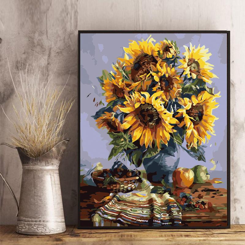 Malen nach Zahlen - Sonnenblumenzauber - Jetzt bei diamondspainting kaufen