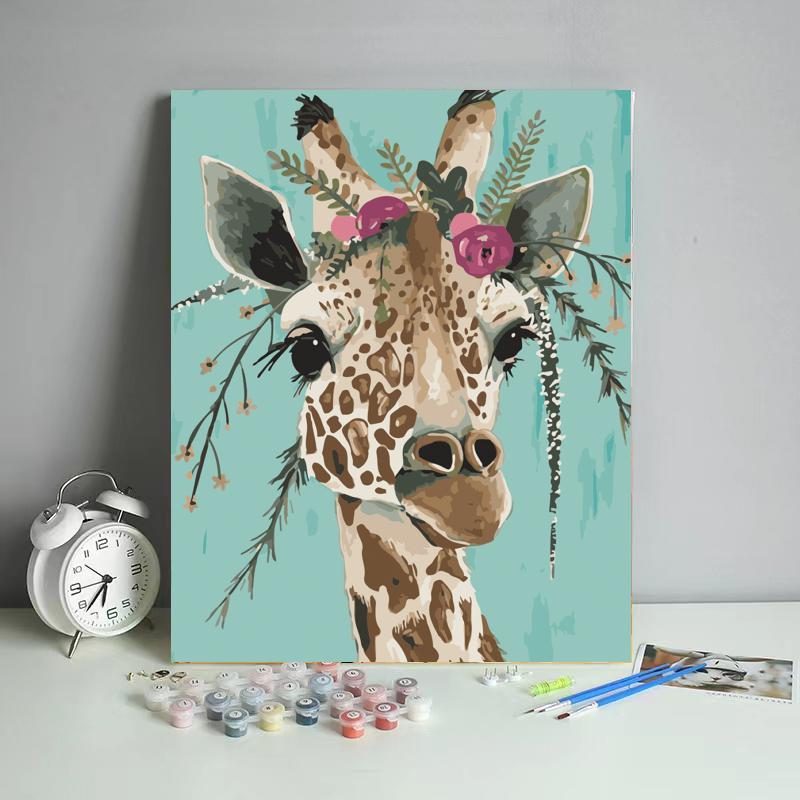 Malen nach Zahlen - Zauberhafte Giraffe - diamondspainting