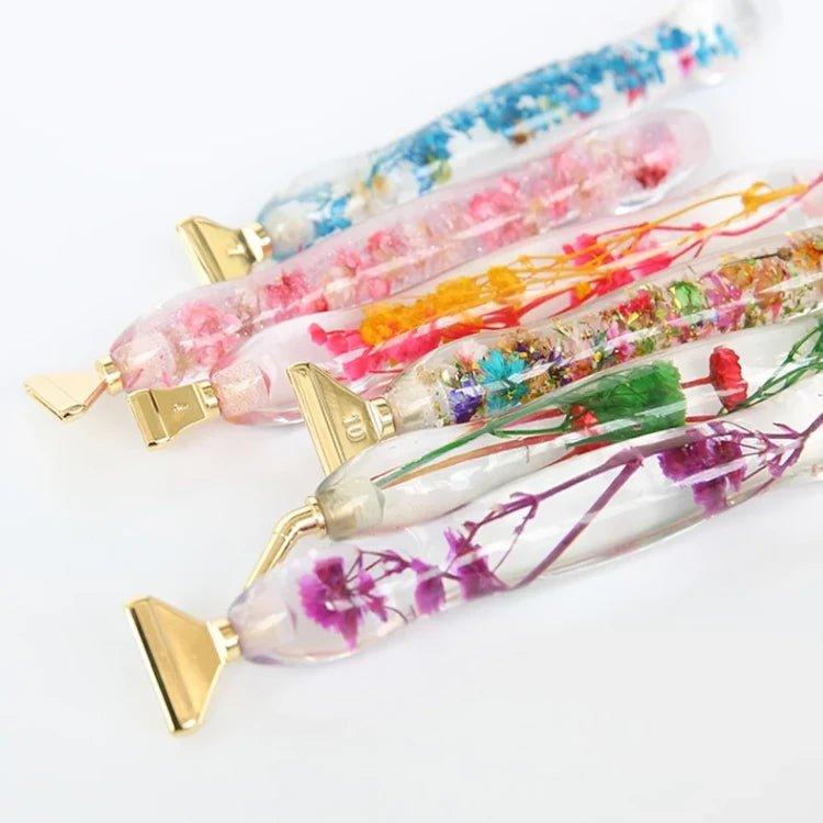 Stift mit Blumen + 6 Metall Aufsätzen - Jetzt bei diamondspainting kaufen