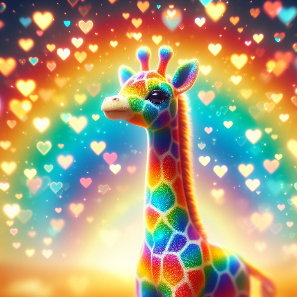 Strass - Bunte Giraffe - diamondspainting