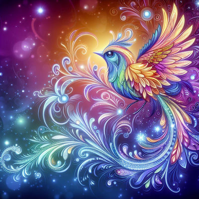 Strass-Bunter Langschwanzvogel - Jetzt bei diamondspainting kaufen