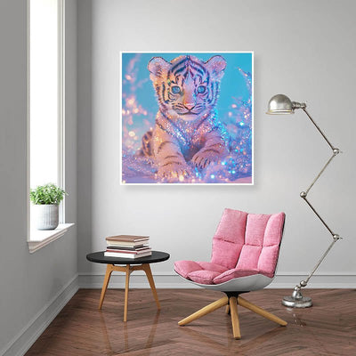 Strass-Glitzer-Babytiger in Pastell