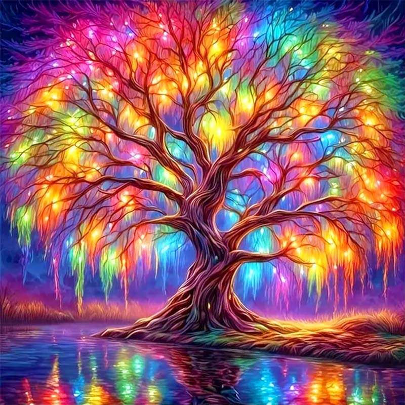 Rhinestone Landscape In Apple 