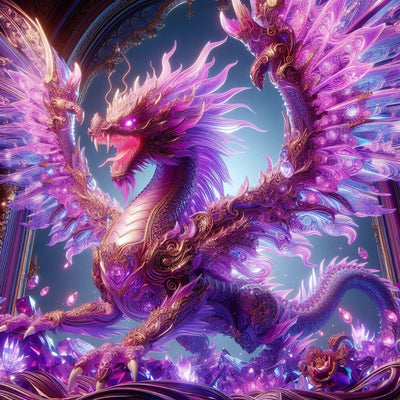 Strass-Lila Kristalldrachen - Jetzt bei diamondspainting kaufen