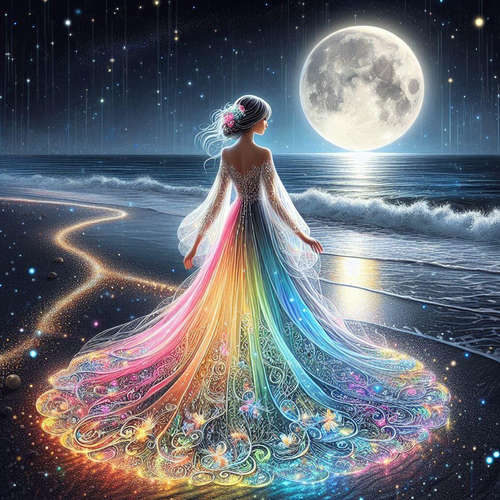 Strass-Mädchen am Meer - Jetzt bei diamondspainting kaufen