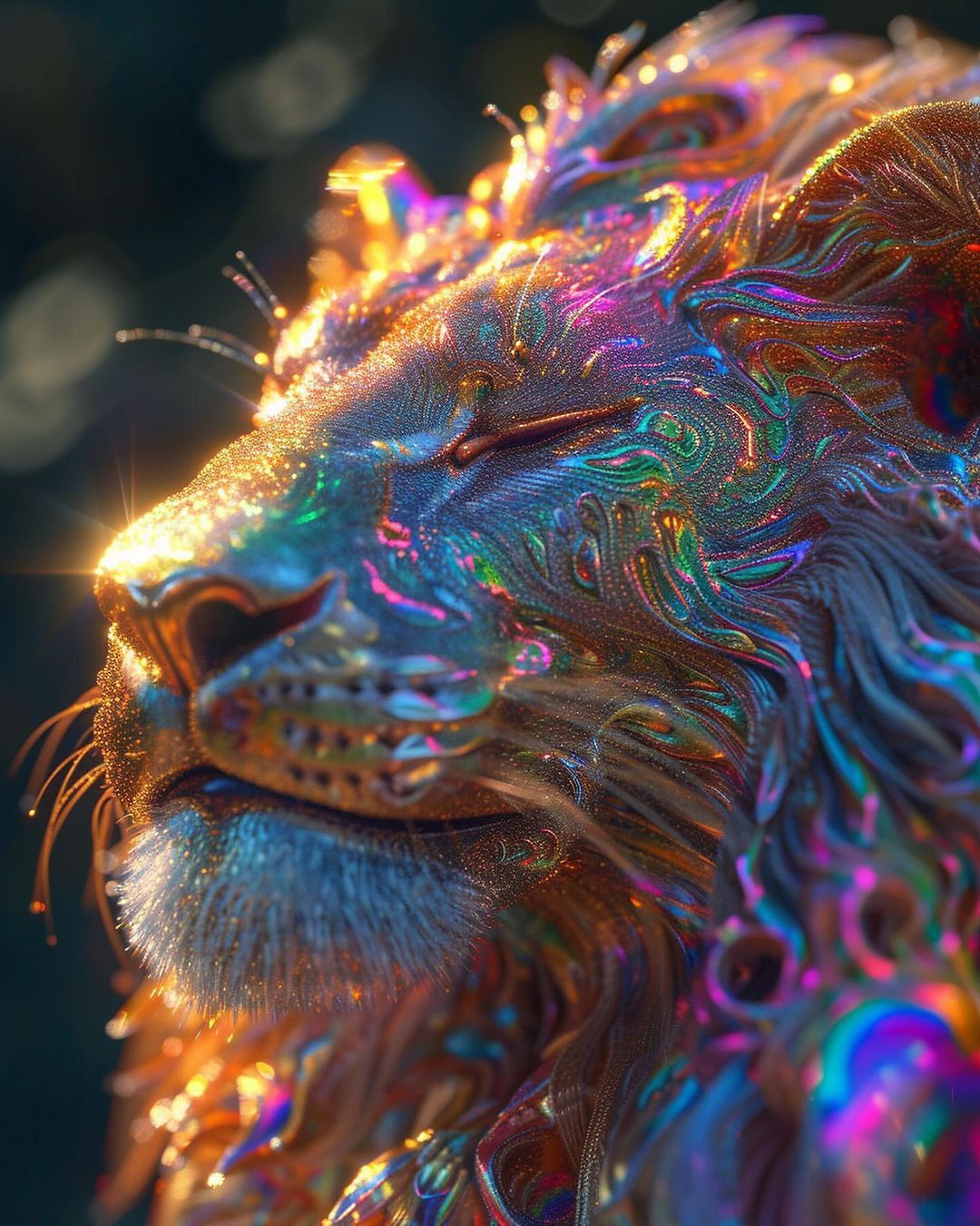 Strass - The Resting Lion - diamondspainting