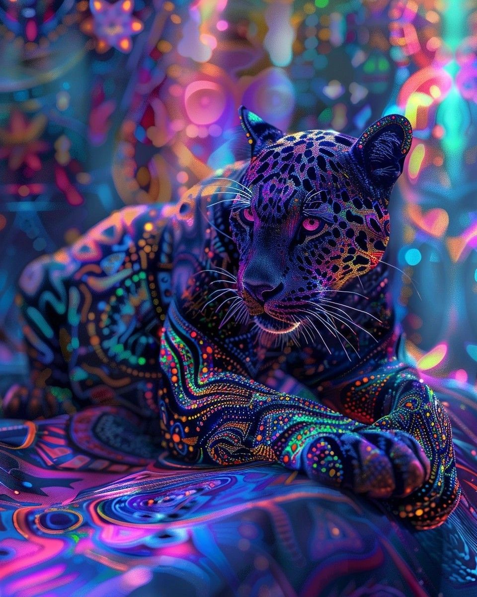 Strass - The Resting Panther - diamondspainting