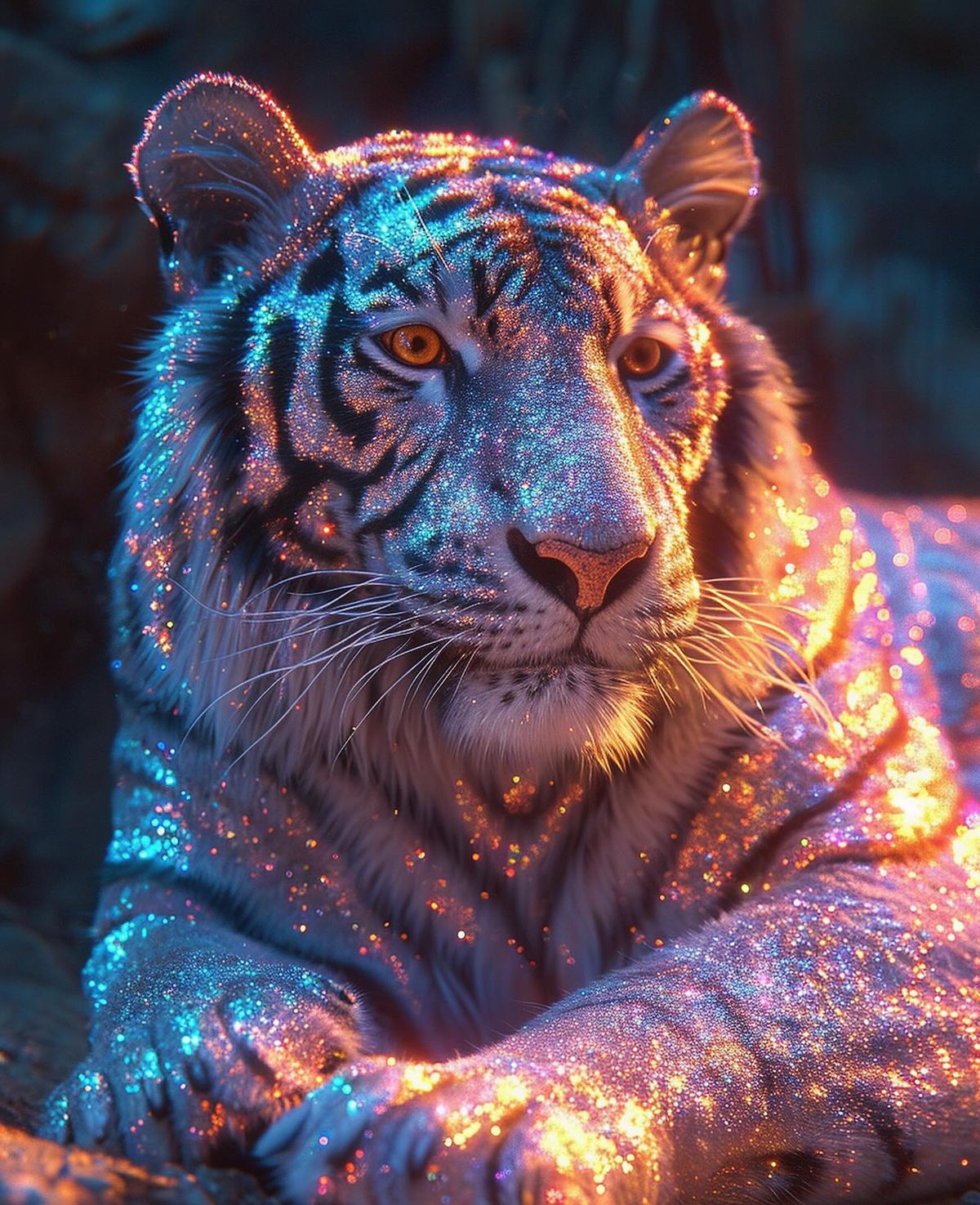 Strass - The White Tiger - diamondspainting