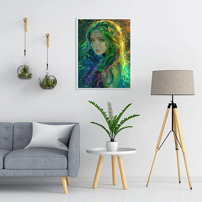 Voll AB Diamond Painting-Die Smaragdkönigin