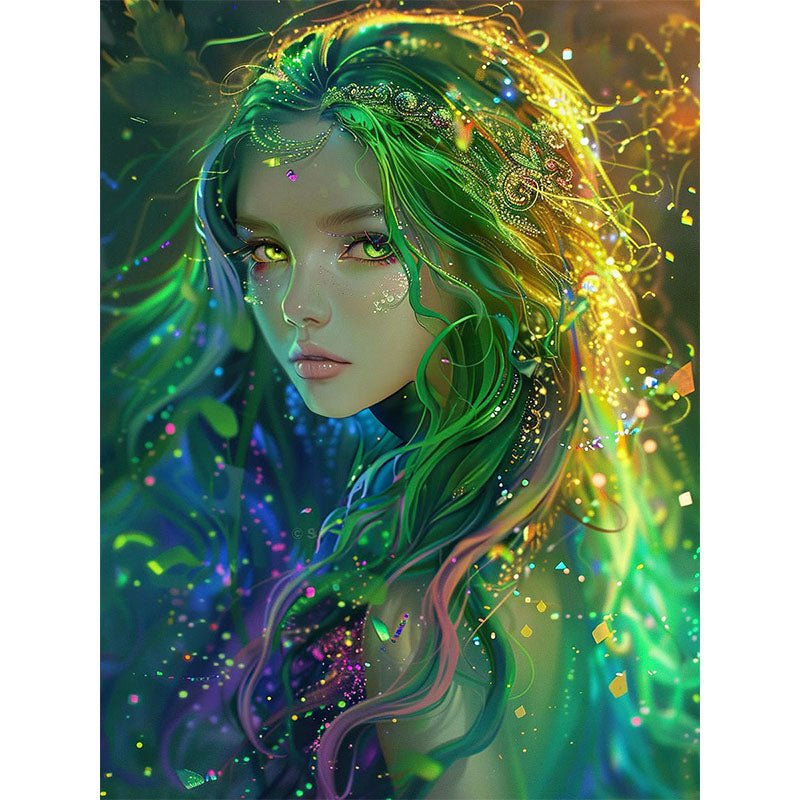 Voll AB Diamond Painting-Die Smaragdkönigin - Jetzt bei diamondspainting kaufen