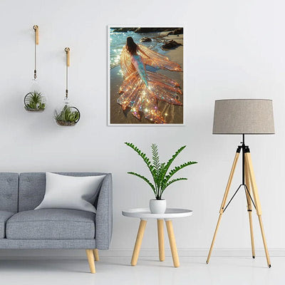 Voll AB Diamond Painting-Funkelnde Wellenprinzessin