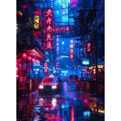 AB Diamond Painting-Blue Flowers