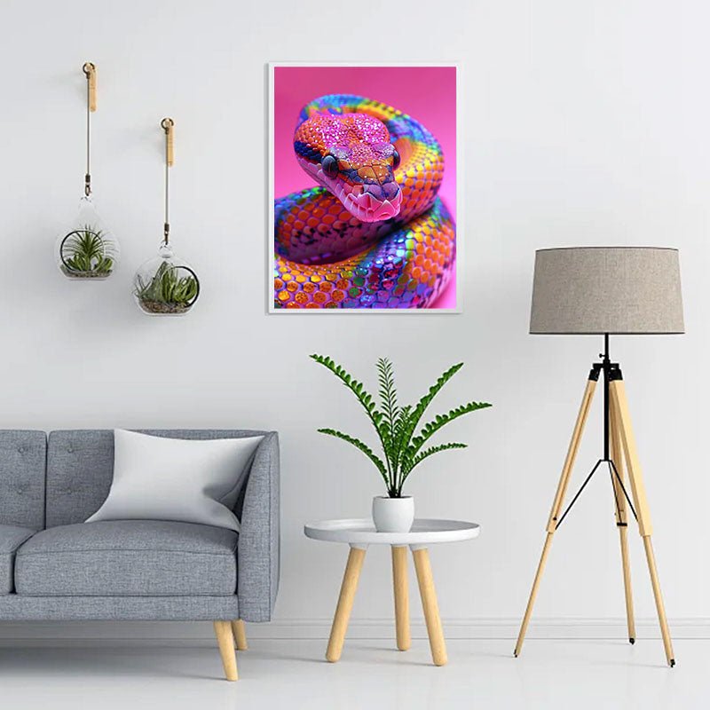 Voll AB Diamond Painting-Regenbogenschlange