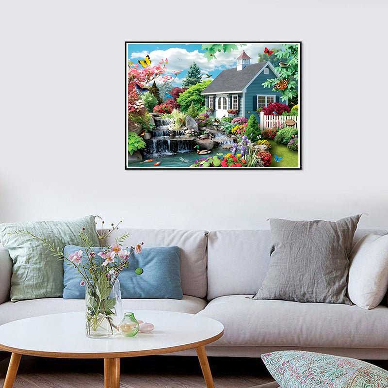 AB Diamond Painting-Blue Flowers