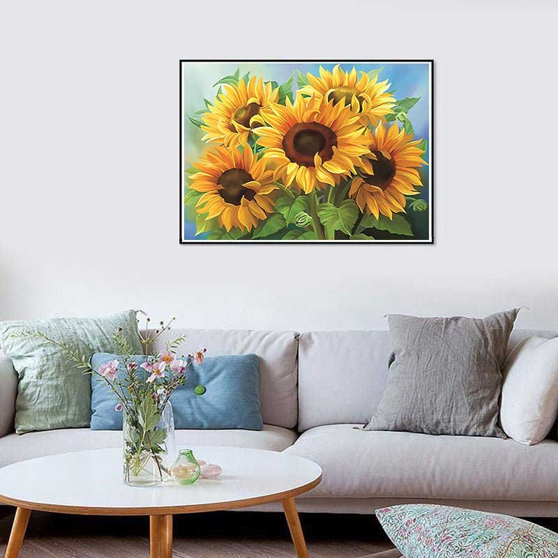 Voll AB Diamond Painting-Sonnenblumenstrauß