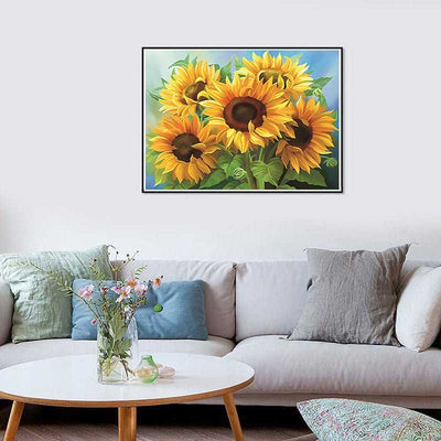 Voll AB Diamond Painting-Sonnenblumenstrauß