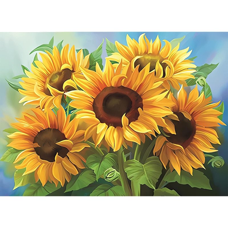 Voll AB Diamond Painting-Sonnenblumenstrauß