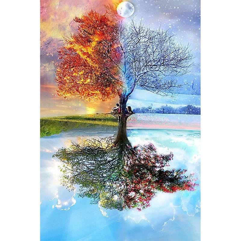 AB Diamond Painting-Blue Flowers