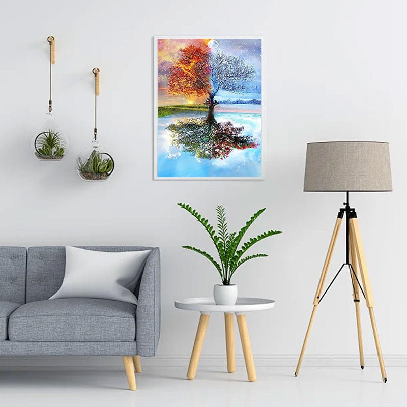 AB Diamond Painting-Blue Flowers