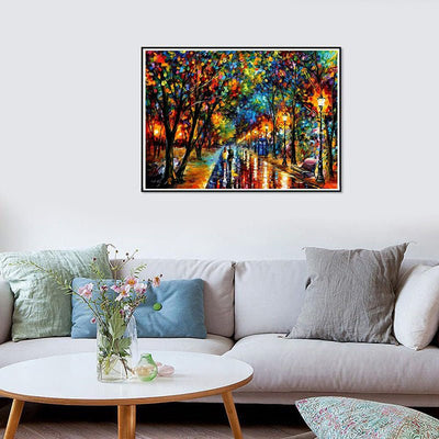 AB Diamond Painting-Blue Flowers