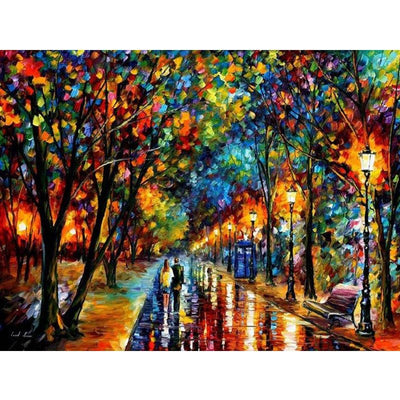 AB Diamond Painting-Blue Flowers