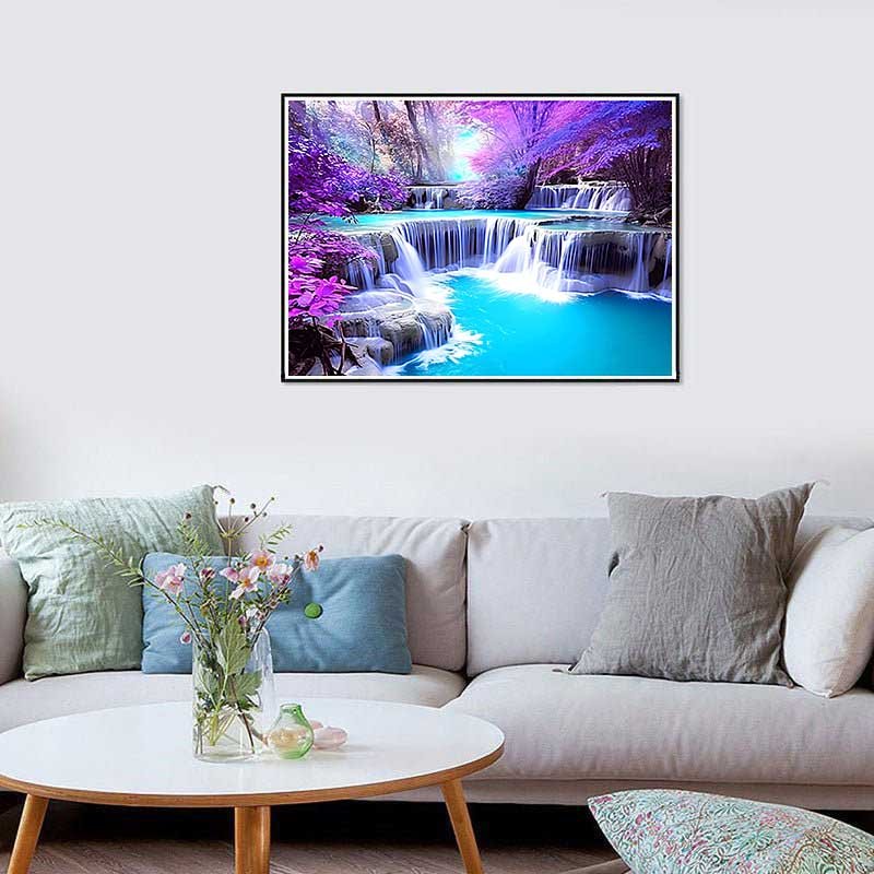 AB Diamond Painting-Blue Flowers