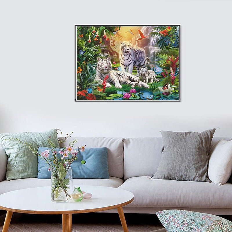 AB Diamond Painting-Blue Flowers